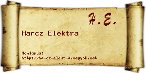 Harcz Elektra névjegykártya